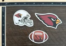 Arizona Cardinals Football Themed 3-Pack NFL Stickers For Laptop/Skt Board/Bike