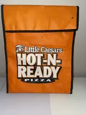 ORANGE LITTLE CAESERS HOT-N-READY PIZZA advertising bag fast food warmer