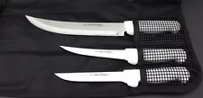 Dexter Russel 3 Piece Knife Combo Set with Case Chef Cutlery Butcher Roll