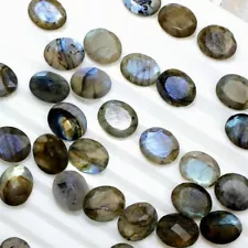 9x7mm Oval Cut Labradorite gray color Loose Gemstone for sale Wholesale lots