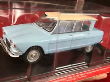 NIB SEALED Diecast Car Hachette Collections Light Blue 1961 CITROEN AMI 6 1:24