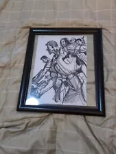 Walking Dead Original Art Negan And Friends Framed