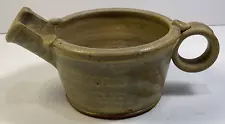 Beautiful Art Pottery Fancy Shaving Scuttle Mug Cup with Handle