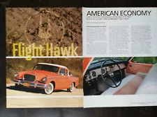 1956 Studebaker Flight Hawk 4-Page Original Color Article 1023