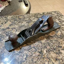 Antique Stanley Bedrock No. 605 Jack Plane Type 5 (1911) U.S.Pat Apr-19-10