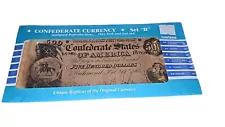 American Civil War Confederate Replica Currency Money Parchment Banknotes Set B