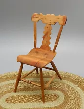 Vintage Wooden Antique Chair IGMA Cindy Malon Artisan Dollhouse Miniature 1:12