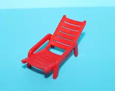 Playmobil Red Lounge Chair for Patio, Pool, Beach