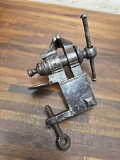 E10- Antique Ornate Early Bench Mount Silversmith Blacksmith 2" Jaws Vise