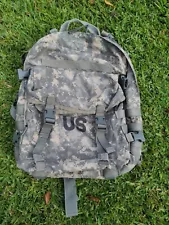 US Army Military ACU 3 Day Assault Pack Bug Out Bag USGI G/VG with FREE GEAR