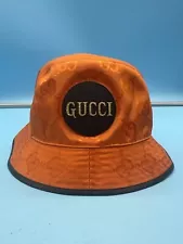 Gucci Off the Grid Nylon Bucket Hat Orange Large