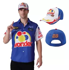 Maxim Party Supplies Ricky Bobby Costume Short Sleeve Shirt and Hat for Men -...