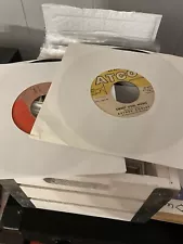 Old box of vintage 45s