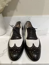 Lorenzo Banfi Spectator men's dress shoes oxfords Black-White US 13 M