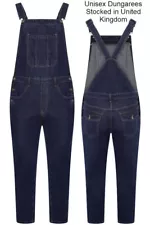 Unisex Men's Women's Denim Dungarees Jeans Bib and Brace Work Overall Heavy Duty