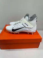 Nike Alpha Menace Pro 2 Mid White Football Cleats Mens Size 13.5W New BV3951-100