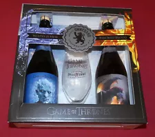 Game Of Thrones Winter Is Here; Fire And Blood Ommegang 2 Pack Bottles & Glass