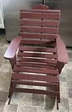 Vintage Amish Made solid wood child’s slat rocking chair With Arm Rests