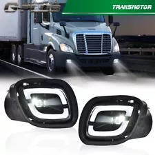 Fit For 08-17 Freightliner Cascadia LH+RH Side LED Fog Lights Lamp White Color (For: 2009 Freightliner Cascadia)