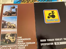 Sanderson Roughy Terrain Forklift Trucks Job Lot Sales Brochures 1978 x2