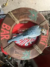 used vintage tiki bar decor With Added Parrot Beautiful