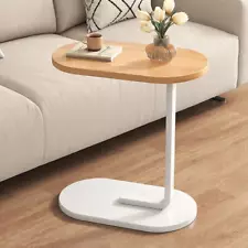 C-Shaped Nightstand End Table for Living Room