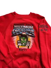 Promo 80s Sweatshirt STEPHEN KING'S movie MAXIMUM OVERDRIVE Horror Vintage L