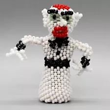 NATIVE AMERICAN BEADWORK-SMALL BEADED SANTA FE "ZOZOBRA" by FARLAN QUETAWKI-ZUNI