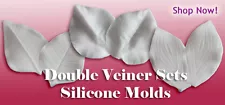 Gumpaste Silicone Double Veiners for Cake Decorating By Icing Petals