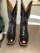 lucchese mens crocodile boots size 9