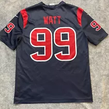 Houston Texans Jersey Men Large Blue Nike Dri Fit Color Rush JJ Watt Football