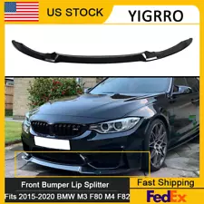 For BMW F80 M3 F82 F83 M4 2015-20 Gloss Black Front Bumper Lip Splitter CS Style