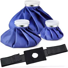 Ice Bag Packs for Injuries / Pain Relief Rwith a Adjustable Wrap, Ohuhu 3 Packs