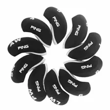 10Pcs PING 425 430 Neoprene Golf Iron Covers Headcover Caps