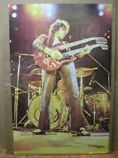 Jimmy Page Led Zeppelin Vintage Poster Rock n' Roll 1976 inv#5070