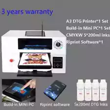 A3 DTG Garment Digital Printer Direct To Garment For Colored T-shirt Printer