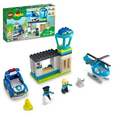 LEGO DUPLO Rescue Police Station 10959 Push & Go Car Toy with Lights and Siren p