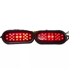 Pair Of Truck-Lite Model 60 6"x2" Oval Red Stop Turn LED Tail Lights Tested