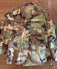 US Marine Corps Woodland Camo Combat Utilities BDU Top Medium Regular