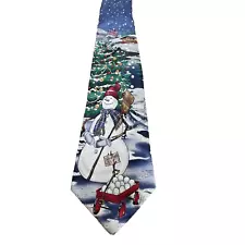 Men’s Silk Tie Tango Americana Series Snowman Snowballs for Sale American Flag