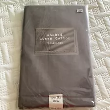 Arlee Home Fashions Table Washed Linen Collection ~ Fog ~ 70 X 70 Sells for $49