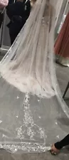 ivory cathedral wedding veil