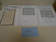 10 Political (Or Family) Autographs On 8 Items. COA's on 9