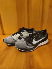 Nike Flyknit Racer Black White Volt Grey Oreo Men’s Sneakers US 8 Shoes