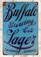 Buffalo Brewing Co. Sacramento California metal tin sign garage decor