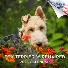 Fox Terrier - Wirehaired Dog Breed Calendar 2025 FULL SIZE 12x24 Made in USA