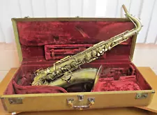 1927 CONN 'Chu Berry' Tenor Sax Saxophone w/Tweed Trey Pak Case $1.00 NO RESERVE