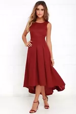 Paso Doble Take Wine Red High-Low Dress Sold Out Hard to Find Size Small