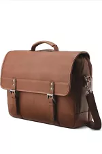 NEW!!! Samsonite Classic Leather Flapover One Size, Cognac