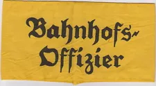 German ww2 Bahnhofs- Offizier armband SCREEN PRINTED